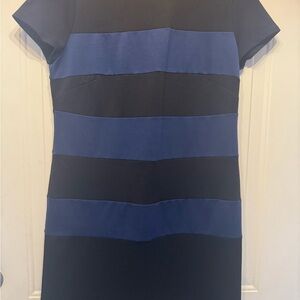 MICHAEL Michael Kors Black and Blue Midi Dress
